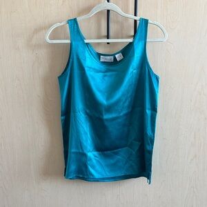 Vintage Nordstrom Turquoise Silk Camisole Top
